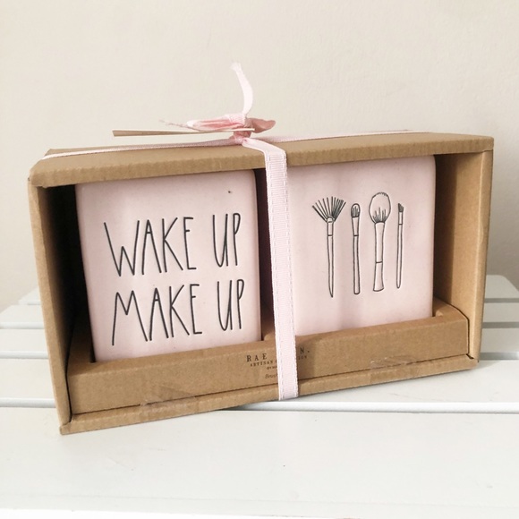 Rae Dunn Other - RAE DUNN pink MAKE UP wake up GIFT SET Makeup 💄 NEW 🎁🎄